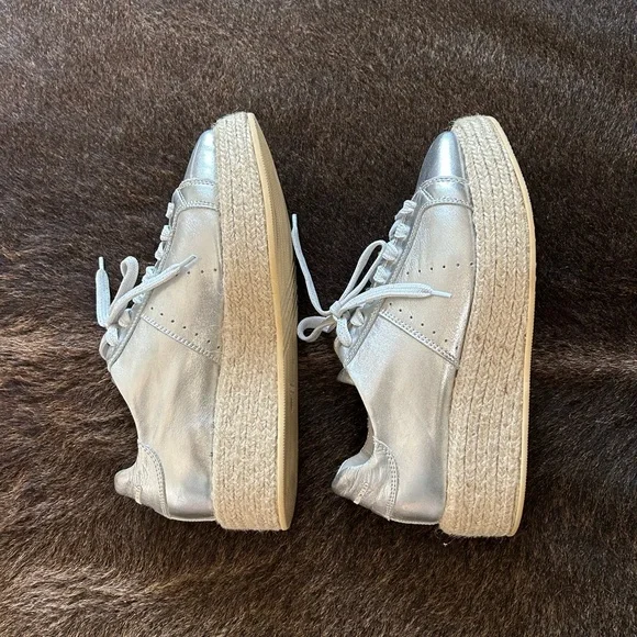 Italian designer Platform Espadrille Sneakers - Picture 3 of 6